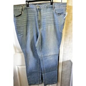 Old Navy Jeans Straight Womens Jeans Size 28 Long High Rise Plus 50"W x 31"L DDD